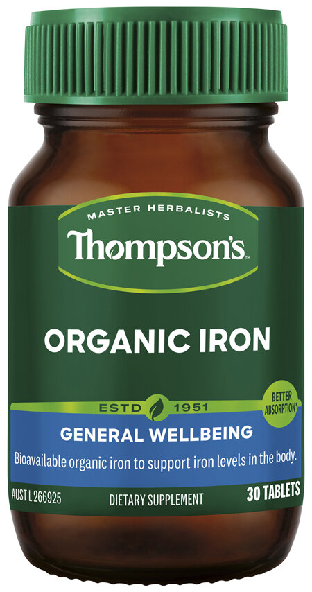 Thompson's Organic Iron 30 Tablets