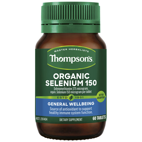 Thompsons Organic Selenium 150mcg 60 Tablets