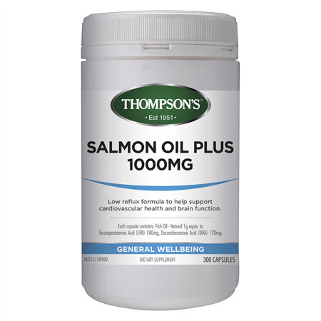 Thompson's Salmon Oil Plus 1000mg 300 Capsules
