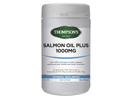 Thompson's Salmon Oil Plus 1000mg 300 Capsules