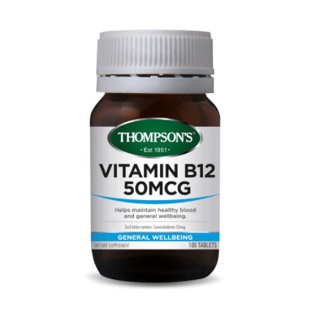 THOMPSONS Vitamin B 12 50mcg 100tabs