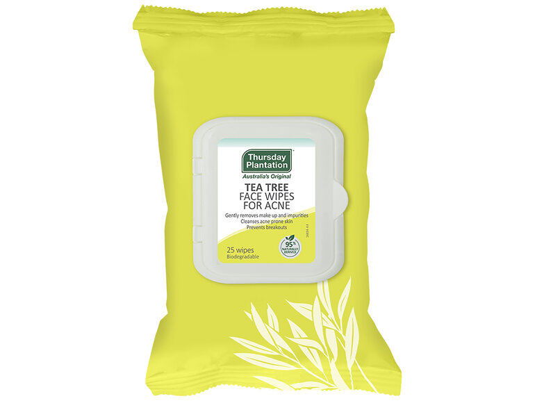 Thursday Plantation Tea Tree Face Wipes for Acne 25 Pack