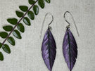 Tomtit earrings with burgundy