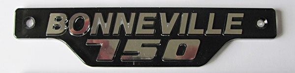 Triumph Bonneville 750 Side Cover Badge Chrome and Black 1979 on