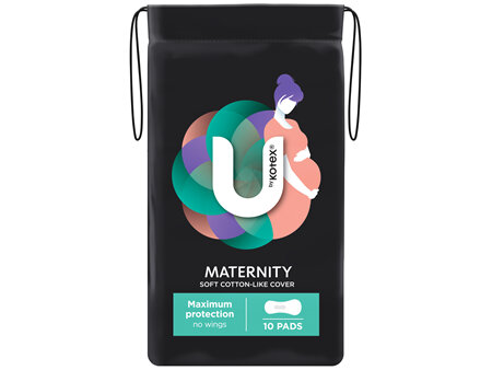 U by Kotex Maternity Pads no Wings 10 Pack