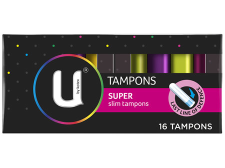 U by Kotex Tampons Super 16 Pack