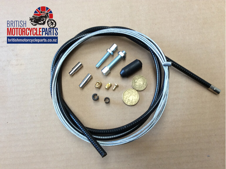 Universal Clutch Cable Kit - Imperial - 53 inch - British Motorcycle Parts NZ