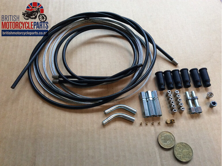 Universal Throttle Cable Kit - Twin Carb - British MC Parts Ltd - Auckland NZ