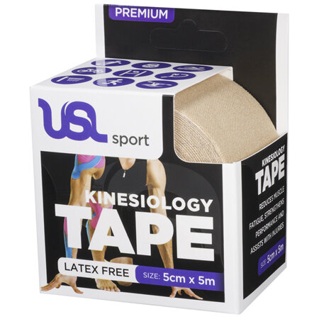 USL Premium Kinesiology Tex Tape Beige 5cm x 5m