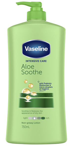 Vaseline Intensive Care Aloe Soothe Body Lotion to refresh dehydrated skin  750mL