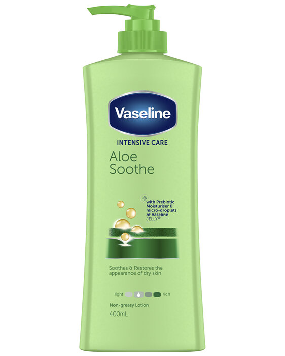 Vaseline Intensive Care Aloe Soothe Body Lotion to refresh dehydrated skin 400mL