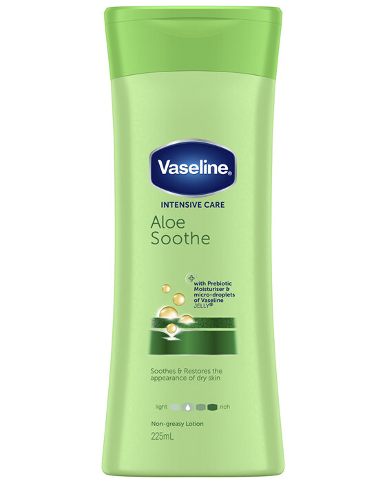 Vaseline Intensive Care Aloe Soothe Body Lotion to refresh dehydrated skin 225mL