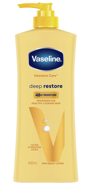Vaseline Intensive Care Deep Restore Body Lotion for nourished, healthy-looking skin 400mL