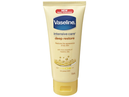 Vaseline Intensive Care Deep Restore Body Lotion for nourished, healthy-looking skin 75mL