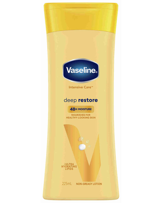 Vaseline Intensive Care Deep Restore Body Lotion for nourished, healthy-looking skin 225mL
