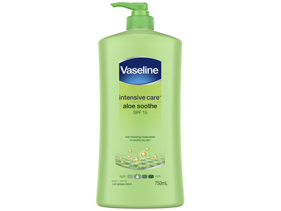 Vaseline Intensive Care SPF 15 Body Lotion Aloe Soothe 750ml