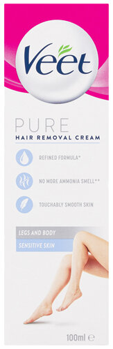 Veet Pure Hair Removal Cream Legs and Body Sensitive Skin 100mL - Unichem  Grey Lynn