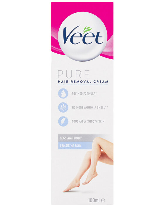 Veet Pure Hair Removal Cream Legs and Body Sensitive Skin 100mL - Unichem  Kerikeri Pharmacy Shop