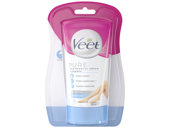 Veet Pure In Shower Hair Removal Cream for Sensitive Skin 150g
