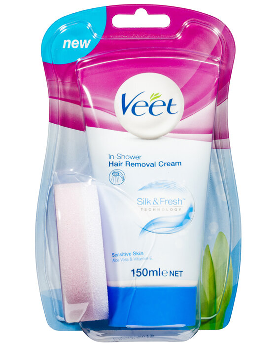 Veet Pure In Shower Hair Removal Cream for Sensitive Skin 150g