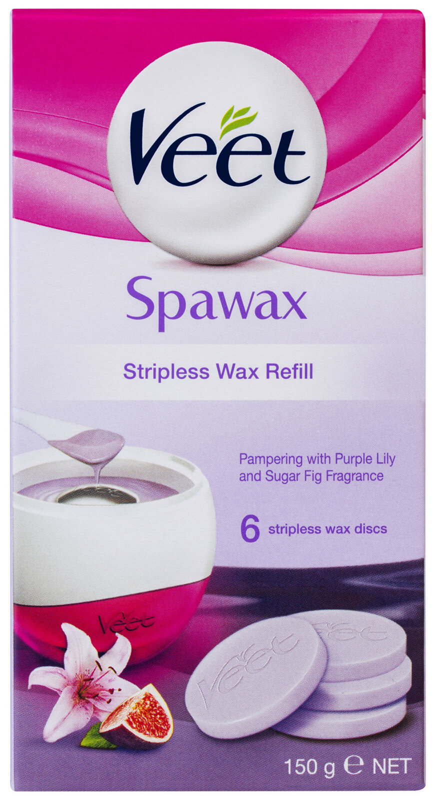 Veet Spawax Hair Removal Wax Refill Purple Lily & Sugar Fig 150g -  SKUlibrary
