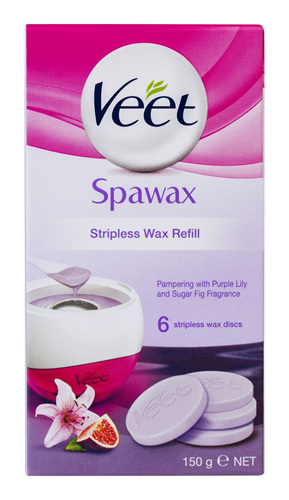 Veet Spawax Hair Removal Wax Refill Purple Lily Sugar Fig 150g Rb