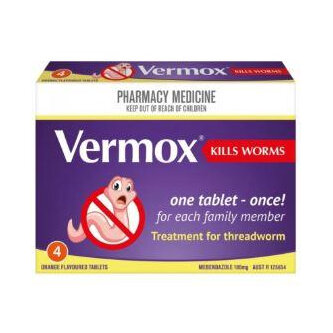 VERMOX Choc Chews Tabs 4s