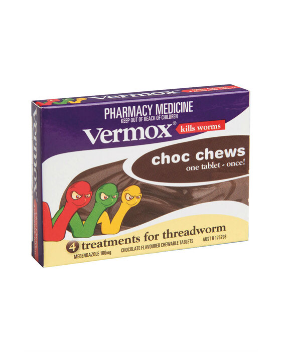Vermox Chocolate Chews 4s