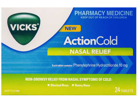 Vicks Action Cold Tablets Nasal Relief 24 Pack