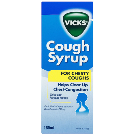 Vicks Cough Syrup for Chesty Coughs 180mL