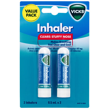 VICKS Nasal Decongestant Inhaler Twin Pack