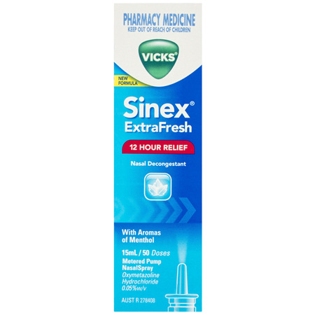 Vicks Sinex ExtraFresh Nasal Decongestant Nasal Spray 15mL