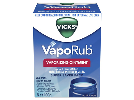 Vicks VapoRub Chest Rub and Vaporizing Ointment Decongestant 100g