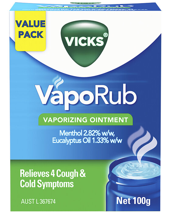 Vicks VapoRub Chest Rub and Vaporizing Ointment Decongestant 100g