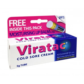 Viratac Cold Sore Cream 5g Plus Lip Balm