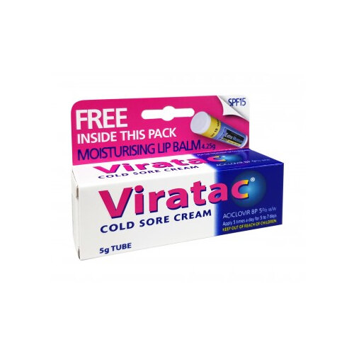 Viratac Cold Sore Cream 5g Plus Lip Balm
