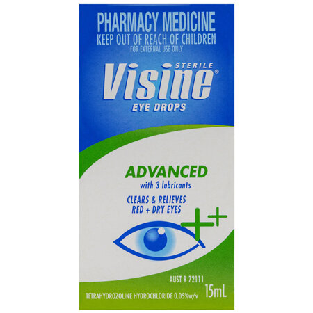 Visine Advanced Eye Drops 15mL