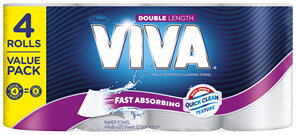 VIVA Double Length Paper Towels 4 Pack