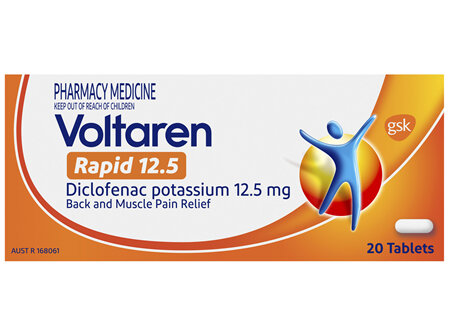 Voltaren Rapid 12.5 20 Tablets