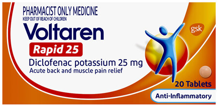 Voltaren Rapid 25, 20 Tablets - NZ