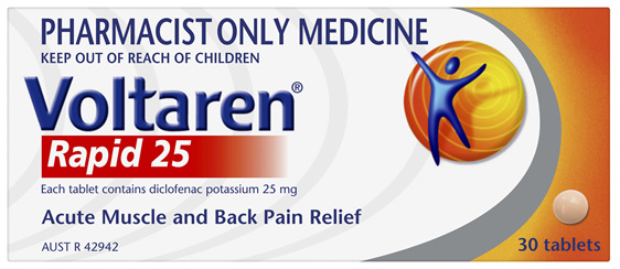 Voltaren Rapid 25, 30 tablets (pain relief)