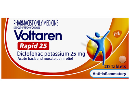 Voltaren Rapid 25 Tablets 20 Tablets