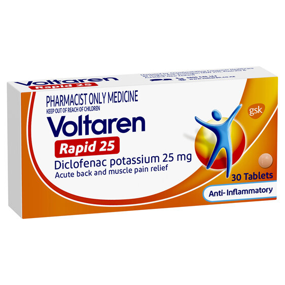 Voltaren Rapid 25mg Tablets 30s (Pharmacist Only)