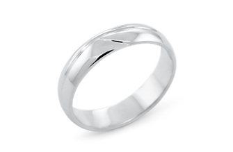 WAVED DELICATE MENS WEDDING RING