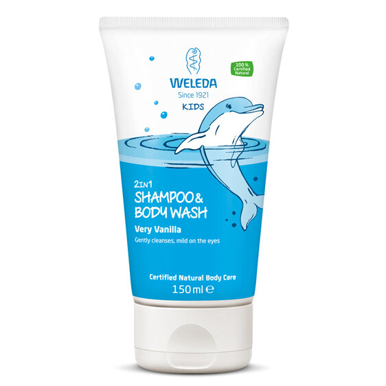 Weleda Kids 2in1 Shampoo & Body Wash Very Vanilla, 150ml