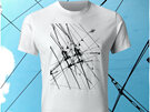 Well Connected, Black on White T-Shirt - Power Lines