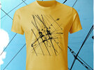 Well Connected, Black on Yellow T-Shirt - Power Lines