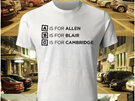 Well Educated, Black on White T-Shirt - ABC