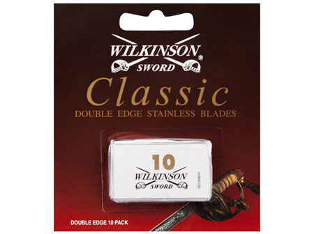 Wilkinson Sword Double Edge Stainless Shaving Blades Classic 10 Pack