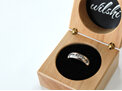 Wilshi classic proposal ring in handmade wooden box